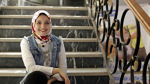 Spenden Flüchtlinge Syrien Ägypten Junge Frau in Ägypten